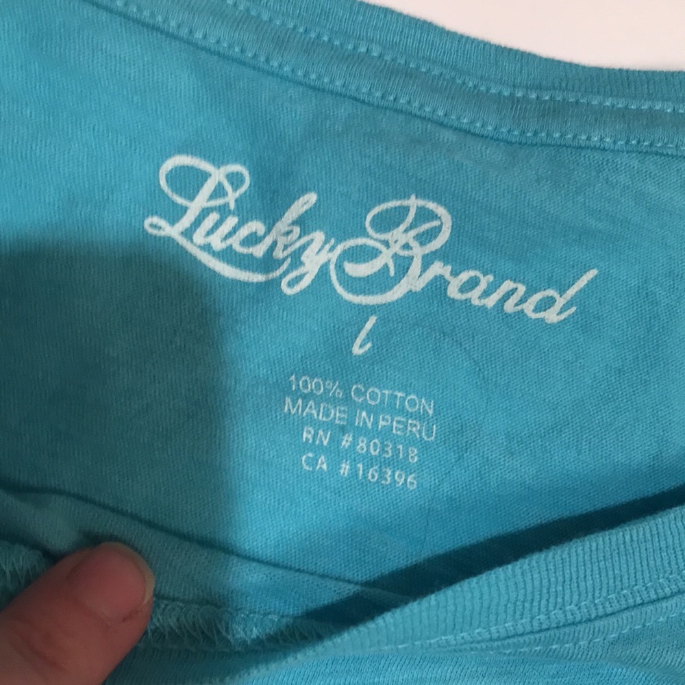 Lucky brand T-shirt top soft live your dream L - Picture 4 of 5